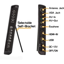 HD LCD LED 스마트tv 스텐드형 자가설치 텔레비전10 인치 휴대용 디지털 TFT HD 스크린 프리 뷰 LED TV, 04 ATSC