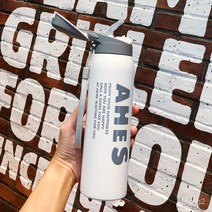 MBH 서모 컵 스포츠 남자 대용량 주전자 물 컵 휴대용 학생304높은 색상 값1000ml컵, 550밀리리터/화이트AH/짚으로 밧줄