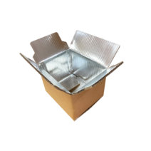 세화박스 AP7 종이아이스박스 친환경아이스박스 은박박스 보냉박스 245x195x180 (20개입), AP 7(20개입)+비닐(20개입)