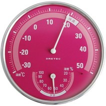 Dretec O-310WT 아날로그 온도계/습도계 흰색 정품106828, 분홍색106828