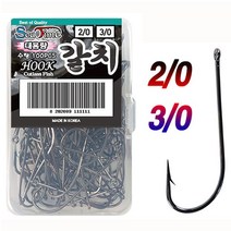 씨타임 벌크형 갈치바늘 100pcs 카본훅 고강도 모노낚시, 1개