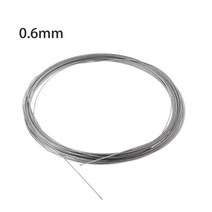 10m 304 야외 정원 공예를위한 스테인레스 스틸 와이어 로프, 0.6mm, 1개