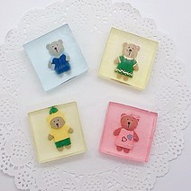 에코비누비 토이 비누 만들기 키트 (5인용)단체 체험 재료 세트/수제 비누 DIY 패키지, 1)옷입은 곰