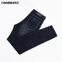 남자흑청바지 연청바지 블랙진 중청바지 COODRONY 가을 겨울 도착 데님 청바지 남성 의류 고품질의 부드러운면 바지 비즈니스 캐주얼 C9041
