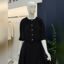 [나이스클랍]밑단스트링 턱 블라우스(A233PWB609)BK