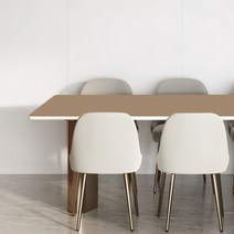 어나더 양면 가죽 방수 식탁보 모서리라운딩5mm, 코코아 + 그레이, 60 x 100 cm
