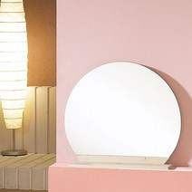 우드웰 스탠드형 원형거울 700 x 600 cm, 워시