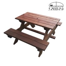 야외테이블 원목 정원 카페 테라스 펜션 바베큐 피크닉 테이블, 월넛 1200mm