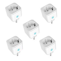 iot콘센트 2.4G 와이파이 EU 플러그 16A 와이파이 무선 원격 소켓 스마트 전원 모니터 타이머 플러그 음성 제어 홈 스마트 전원 소켓, 협력사, 5 개