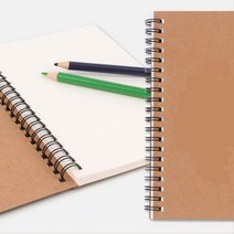 엄마취미 캘리그라프 연습용 스프링 무지노트 학생 모조지 메모장 일기장 작가 미색 색칠그림
