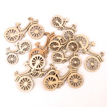 목공DIY 목공다이 나무공예수제 나무 공예 액세서리 홈 장식 스크랩북 DIY 믹스 자전거 35*60mm 10 개, 한개옵션0