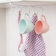 주방 싱크대 조리도구 컵 걸이 머그컵걸이 컵선반, 화이트