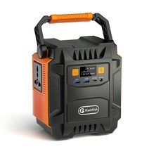 무소음 모터 자가 소형 발전기휴대용 태양광 패널 발전기 110V 220V 200W 172Wh 야외용 비상 조명, Black, 01 Black