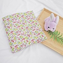 꾸미지오) 봄꽃 국내생산 인견(레이온) 자가드 에어로워싱 원단 냉장고천 천연 여름원단 꼰사인견, 핑크