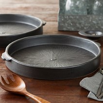 대형 큰 접시 구절판 월남쌈 전골 그릇, 블랙