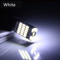 고출력 자동차 전구 흰색 노란색 빨간색 방향 지시등 램프 LED 조명 캔버스 DC 12V 후진 T15 W16W 45 SMD 4014 2 개, [01] 빨간