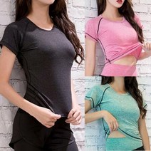 스포츠반팔티 요가 필라테스복 기능성 트레이닝웨어 요가복 트레이닝복 트레이닝웨어 헬스복 필라, 그린_M