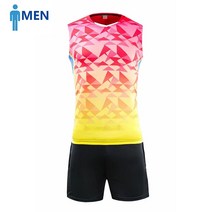 배구유니폼 2020 배구 세트 유니폼 민소매 셔츠 반바지 남성 여성 배드민턴 셔츠 팀, 6803 맨즈 레드, 2xl, 6803 Men red+2XL