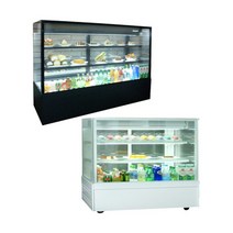 다용도 쇼케이스 음료 UKGS-1800 여닫이 뒷문사각, UKGS-1800 블랙, 주백색-내츄럴화이트