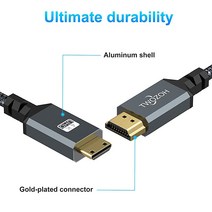 (2주배송) 엔비디아 안드로이드 티비 프로 Twozoh 미니 소형 HDMI-HDMI 케이블 6.6FT 고속 HDMI-미니 HDMI 꼰 코드 지원 3D 4K/60Hz 1080p 72, [06] 25피트