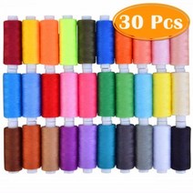 고강도 자수 실 폴리에스테르 재봉실 350 m 박스당 12 개 40s/2, 30color 1 bag