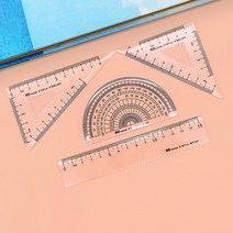 곡선자 운영자 직각삼각자 템플릿자 스케일자 세트 4P