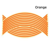 18인치 휠 자동차 자동차에 대 한 접착 Motocross 자전거 오토바이 사용하기 쉬운 18 인치 휠 허브 스티커, 02 orange