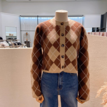 메종블랑쉬 메종블랑쉬 아가일 체트 가디건_K M224JKTA18