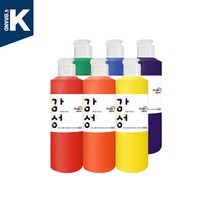 (사은품증정) 감성물감 250ml 6색 스노우키즈 핑거페인트 (빨 주 노 초 파 보) 색감교육용 유아물감 미술놀이 물감놀이 촉감놀이, 감성250(6색)+사은:포리멀티(랜덤)