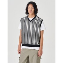 [에잇세컨즈] 블랙 버티컬 스트라이프 베스트 (452851LQ95)