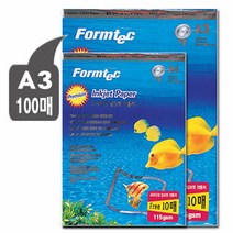 WIU595499폼텍 컬러잉크젯용지A3/FP-30570/100매 문구용품 사무비품 전산용지 오피스용품, A3