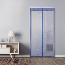 현관대 모기장 120x210-블루/커튼 방충망 대형 침대