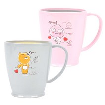 카카오프렌즈 투톤 양치컵 캐릭터 다용도 플라스틱 컵 물컵 머그 유아 어린이 귀여운 라이언 어피치