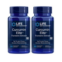 Life Extension 커큐민 터메릭 강황 추출물 30정 _Curcumin Elite Turmeric Extract, 2팩