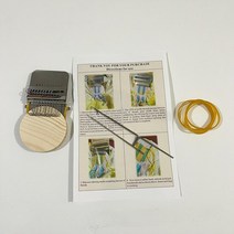 베짜기 베틀 직조 위빙 틀 직조기 손뜨개 위빙 옷감 뜨게 키트 mini darning loom machine diy 의류 봉제 small loom small mender for, 후크 10개