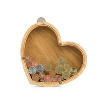 초등학생 티라노사우르스 투명 우드 저금통, 박스형, 11. 하트