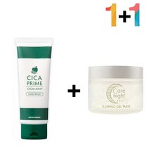 시카 팩 얼굴개기름 클렌징 폼 쌀겨 아하 세안제 CICA 병풀잎수, 시카프라임폼 1개, 케어나이트크림 1개, 시카프라임폼 1개_케어나이트크림 1개