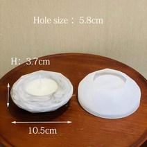 자동수평몰탈 수평몰탈 시멘트 콘트 꽃 모양의 캔들 홀더 금형 라운드 티 라이트 실리콘 시멘트 촛대, 23 WHITE