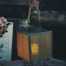 빈티지 침대 무드등 일본식 야등 초롱불 복도 촛불 조명 인테리어, 빈티지 케이스 + LED양초