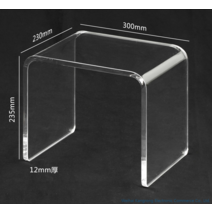 투명 아크릴 의자 플라스틱 낮은 의자 홈 크리 에이 티브 욕실 의자 간단한 메이크업 의자, 투명 30x23x23.5cm (12mm 두께)