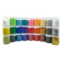 [꼬메빔보] #입자가고운 색모래 250g (27색), 12.연두