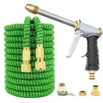 농사용호스 농업용 꼬이지않는 호수 분무기 관수 고압 원예용 정원 물호스, 50FT-15M 확장, 블랙 그린 키트