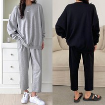 제이티어패럴 앤크 여성 트레이닝 세트 봄 간절기 트레이닝복 상하세트 루즈핏 배기팬츠