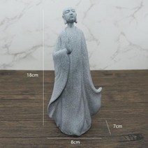 불교용품 분재 부처님 수족관 돌 장식 작은 불교 승려 티베트 불교 인형 동상 정원 자동차 장식 홈 장식, 17 17