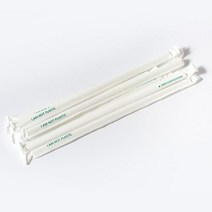 생분해 빨대 일반 개별포장 화이트 일자 7x210mm 2 000개, 1개, 1개