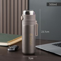 Modern Fashion 원터치 마망컵 최강 보온 보냉 세균방지 스텐 텀블러 500ml, 그레이