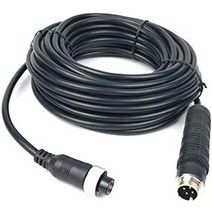 Xenocam 50ft 15m 자동차 cctv 후방 카메라 용 4 핀 항공 비디오 연장 케이블 트럭 트레일러 캠핑카 버스 모터 홈 차량 백업 모니터 방수 충격 방지 시스템, 4핀 항공 케이블 32피트
