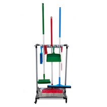 [식공구] 이동식 도구걸이대 (봉걸이5구 후크걸이6구) / 봉 밀대 걸이 후크 청소도구 정리 업소용, 스테인리스