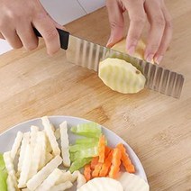 가정 묵요리 물결모양 데코 피클칼 모양칼 요리칼 생활템 기본템 도토리묵칼 추천템 물결칼, 1개, 블루