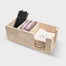 바케디3구 정리카페용품디스펜서 냅킨정리함 s068, 우드, 상세페이지 참조